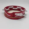 decorada a mano chapa rizada roja